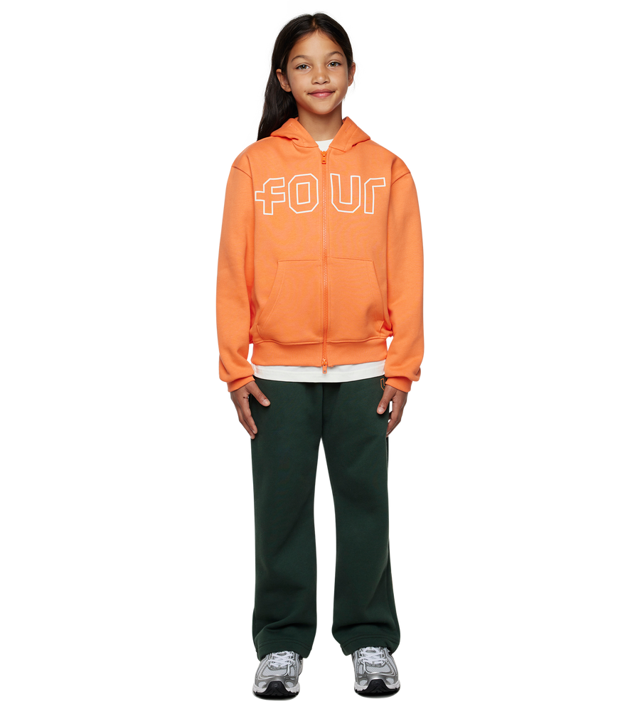 Outline Zip Up Hoodie Dusty Orange/ Cannoli