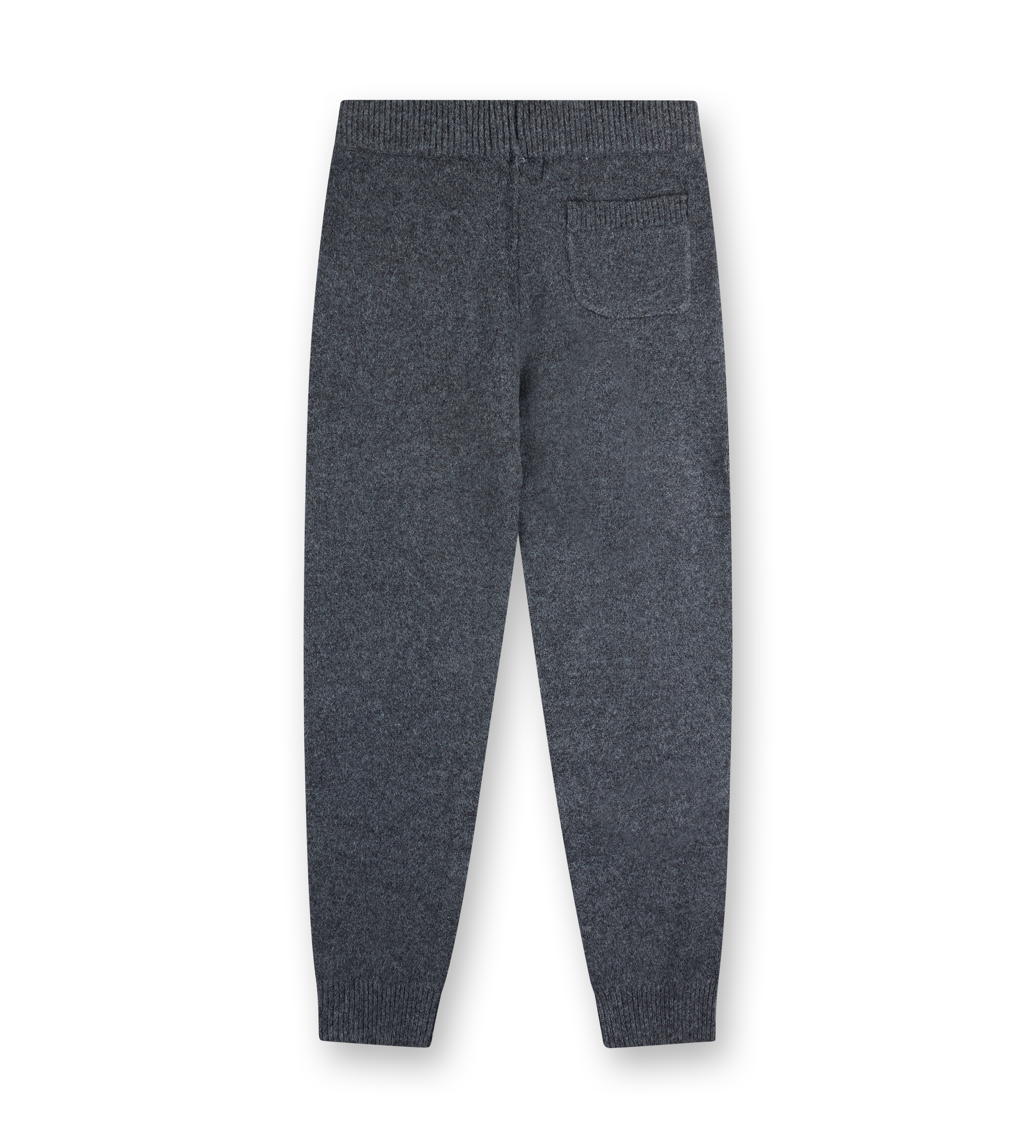Knitted Pants Cuffed Dark Grey