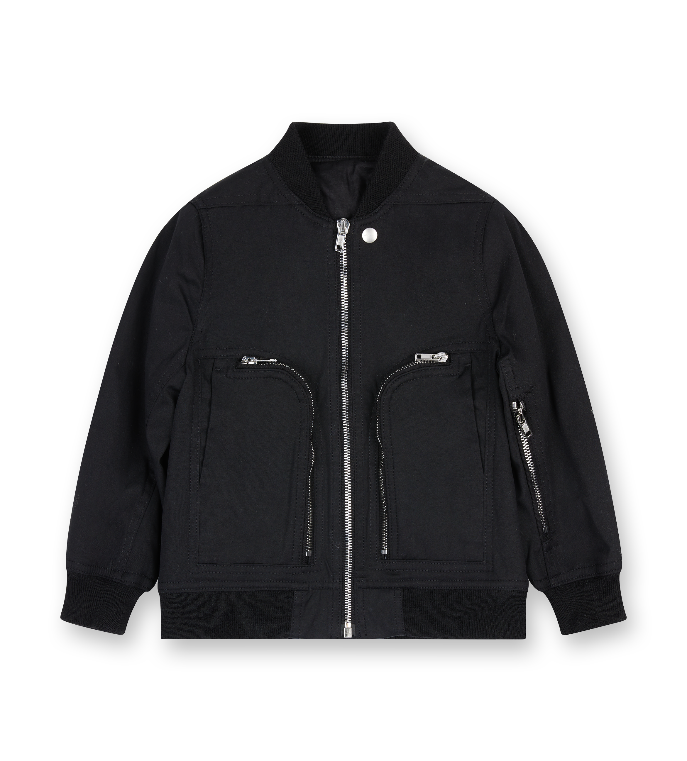 Black Bomber Zip Pockets