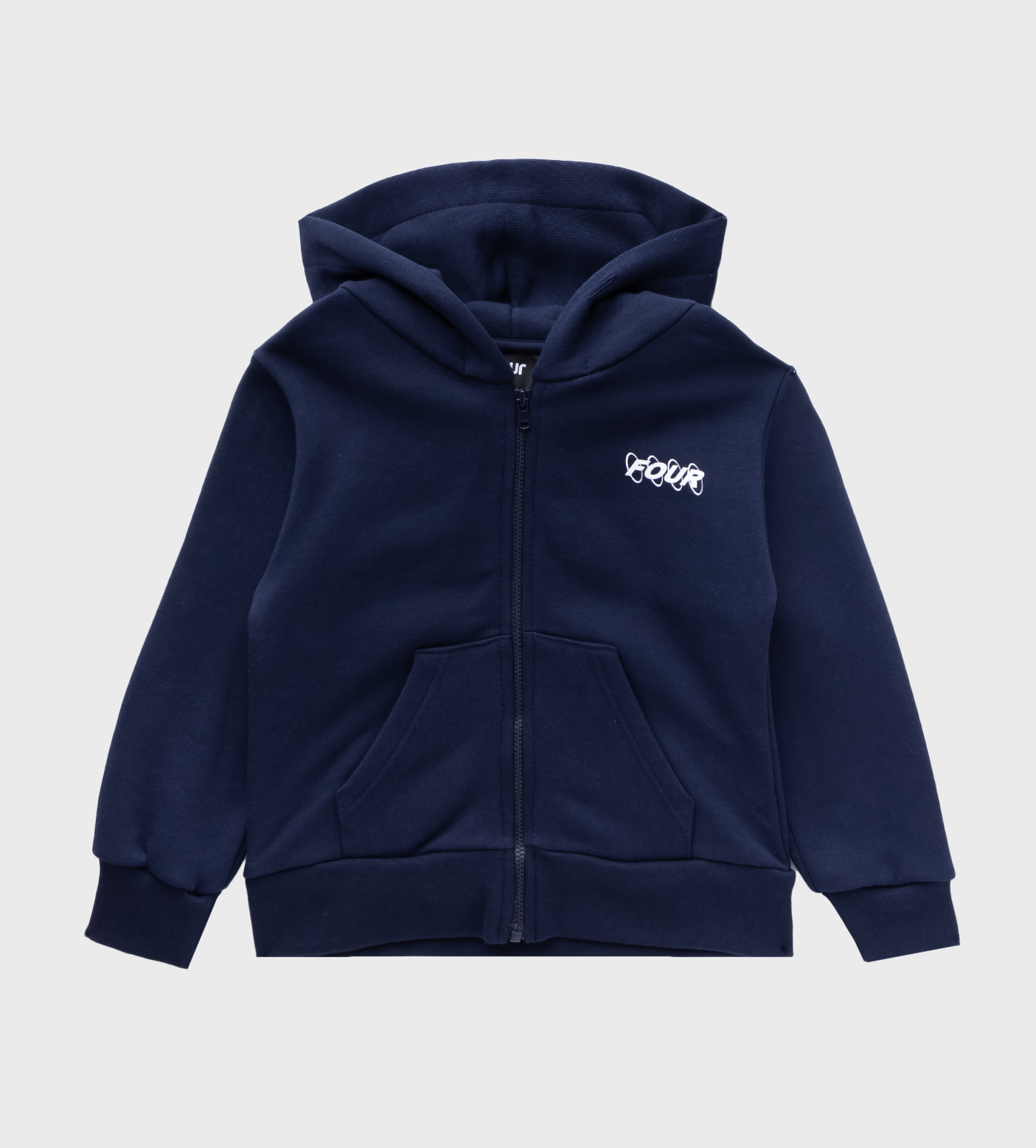 Circles Logo Zip Up Hoodie Marine Blue – FOUR Kids