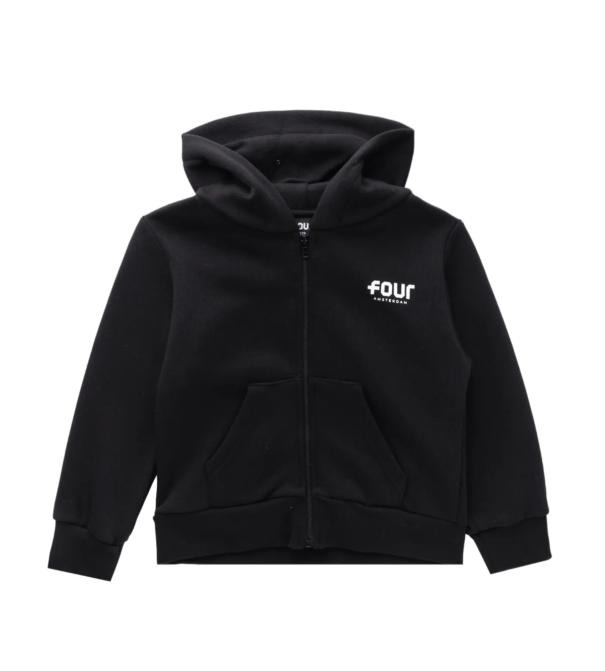 Logo Hoodie Met Rits Zwart
