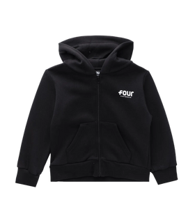 Logo Hoodie Met Rits Zwart