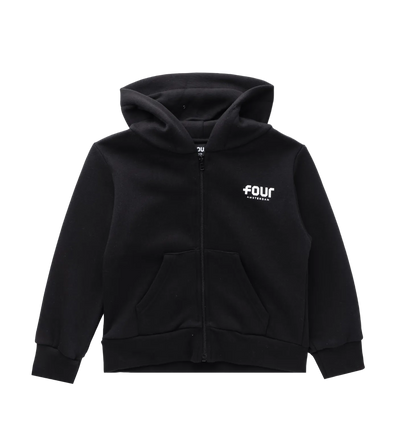 Logo Hoodie Met Rits Zwart