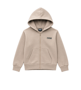 Circles Logo Zip Up Hoodie Vintage Khaki