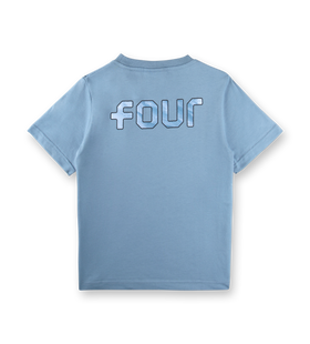 Outline Logo T-shirt Celeste