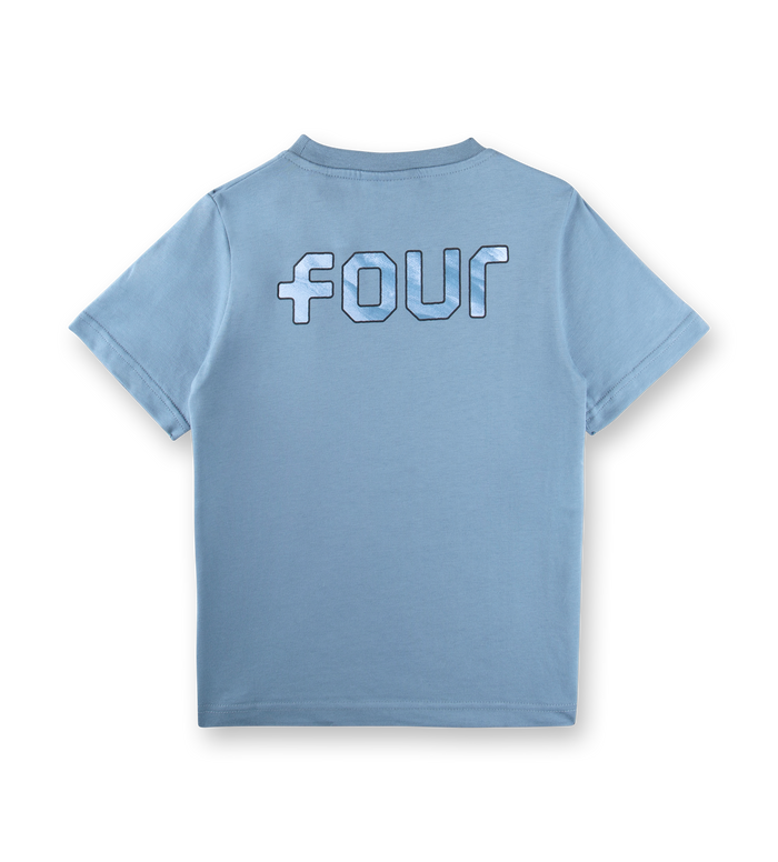 Outline Logo T-shirt Celeste