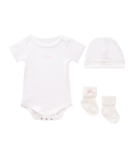 Baby Gift Set (baby suit, hat & socks) White