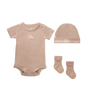 Baby Gift Set (baby suit, hat & socks) Vintage Khaki