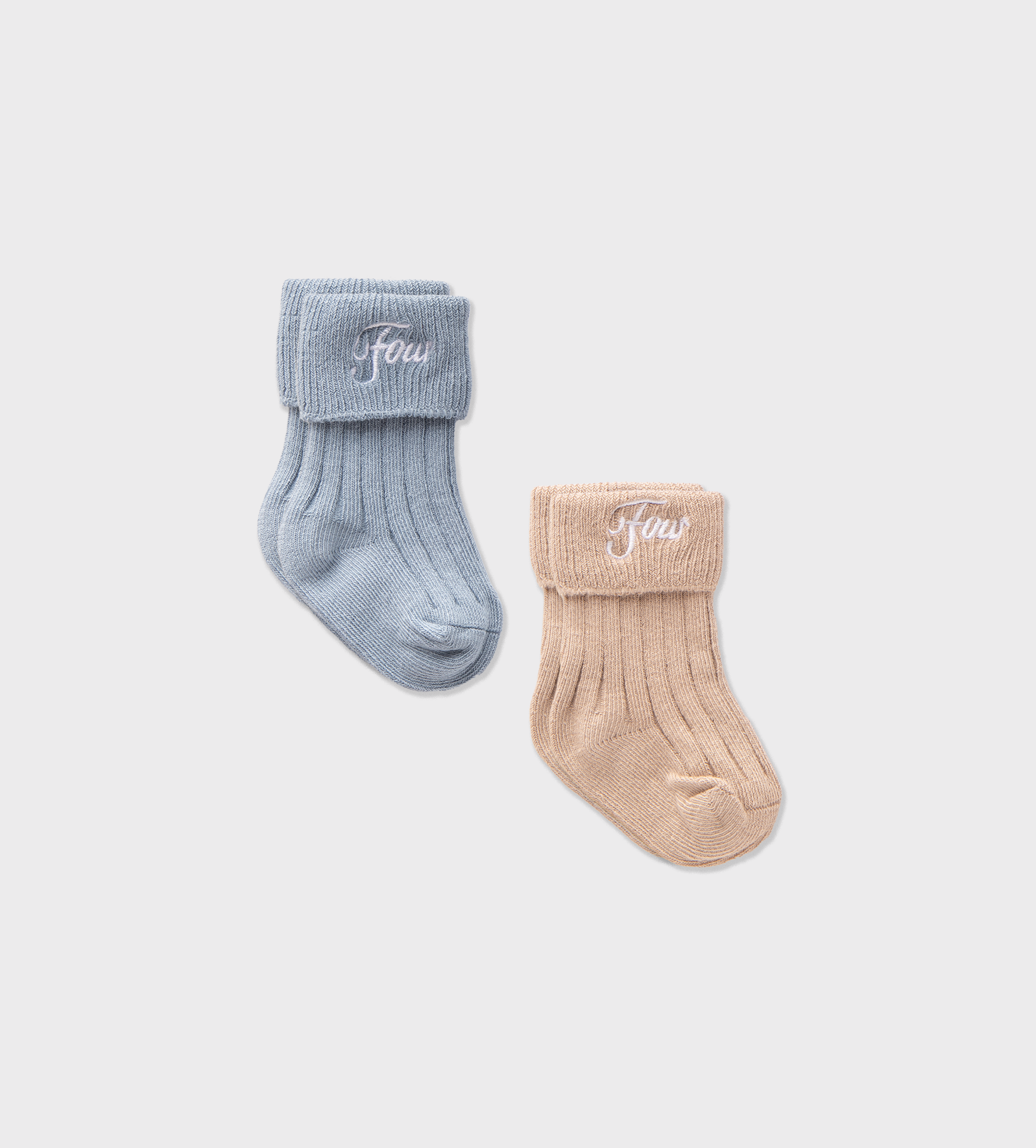 Baby 2-pack Socks Vintage Khaki & Blue