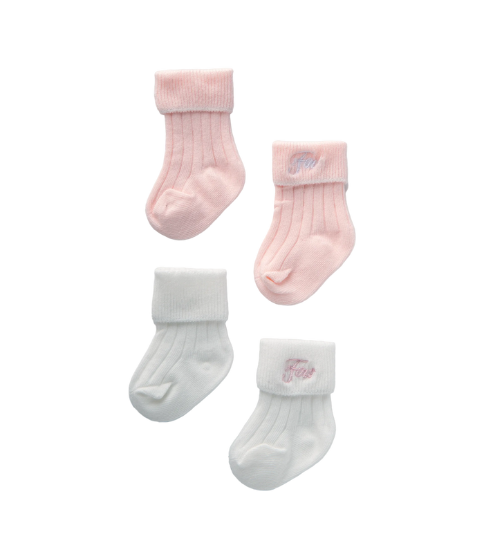 Baby 2-pack Socks White & Pink