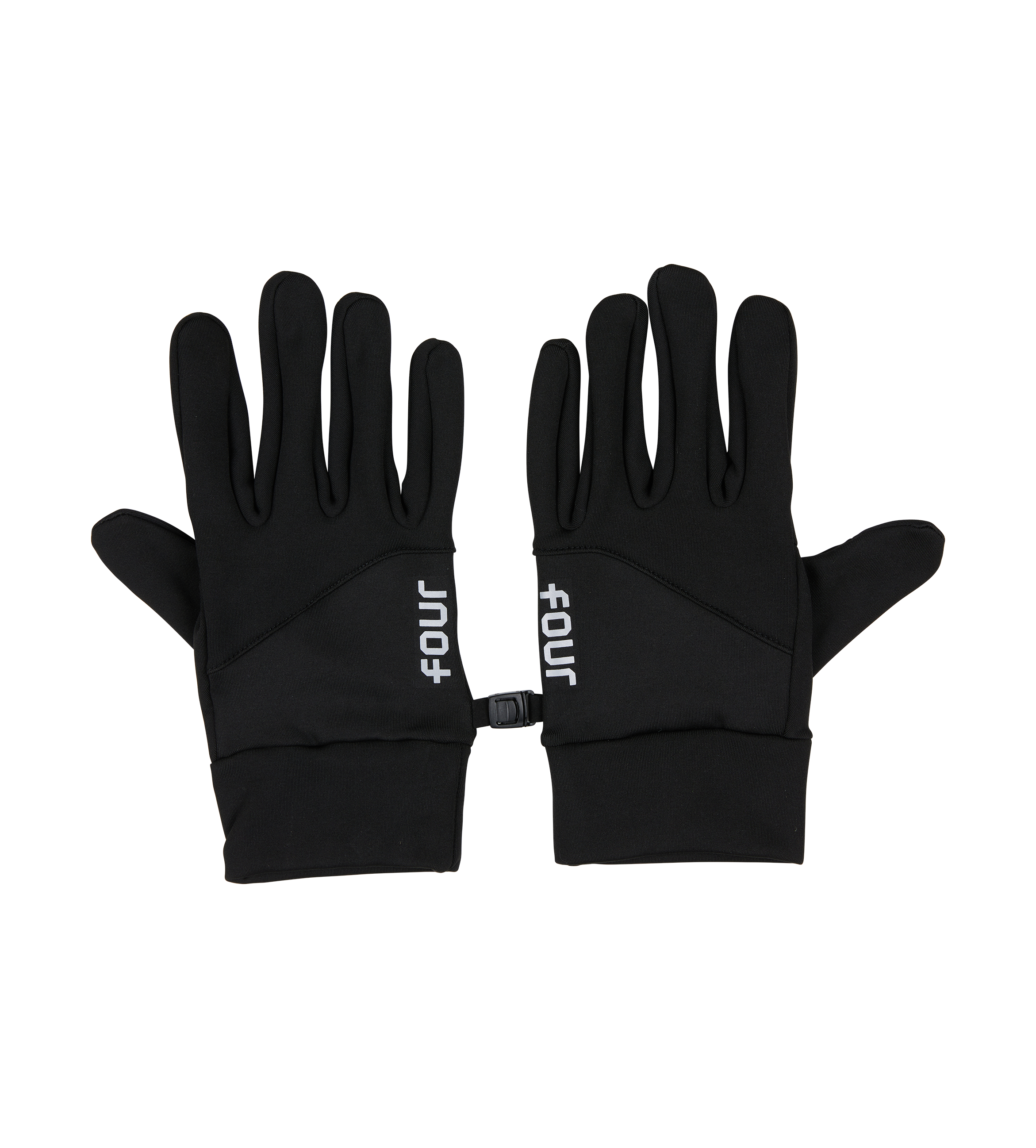 Reflective Logo Gloves Black