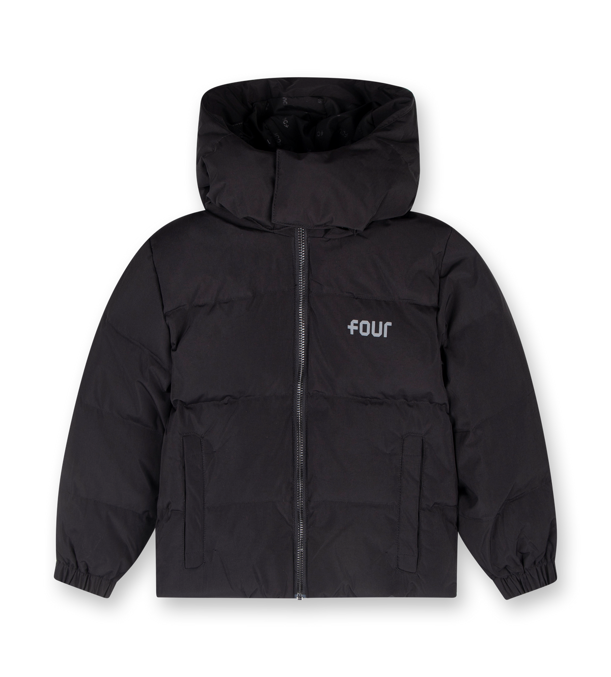 FOUR Logo puffer zwart