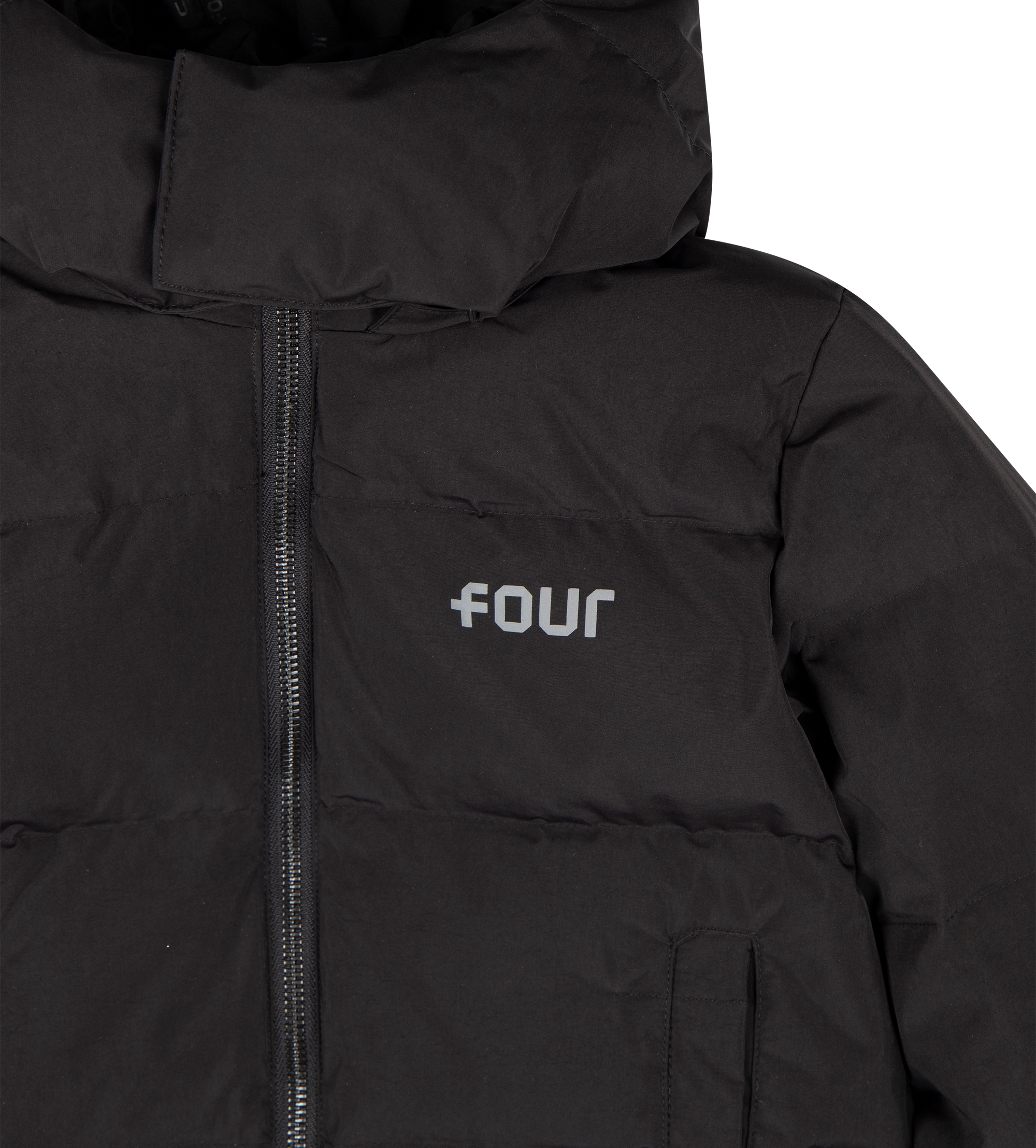 FOUR Logo puffer zwart