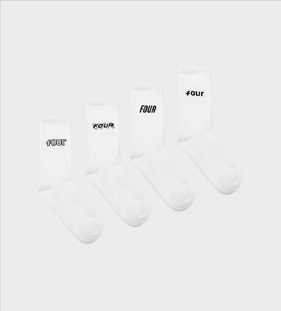 4-Pack Socks White