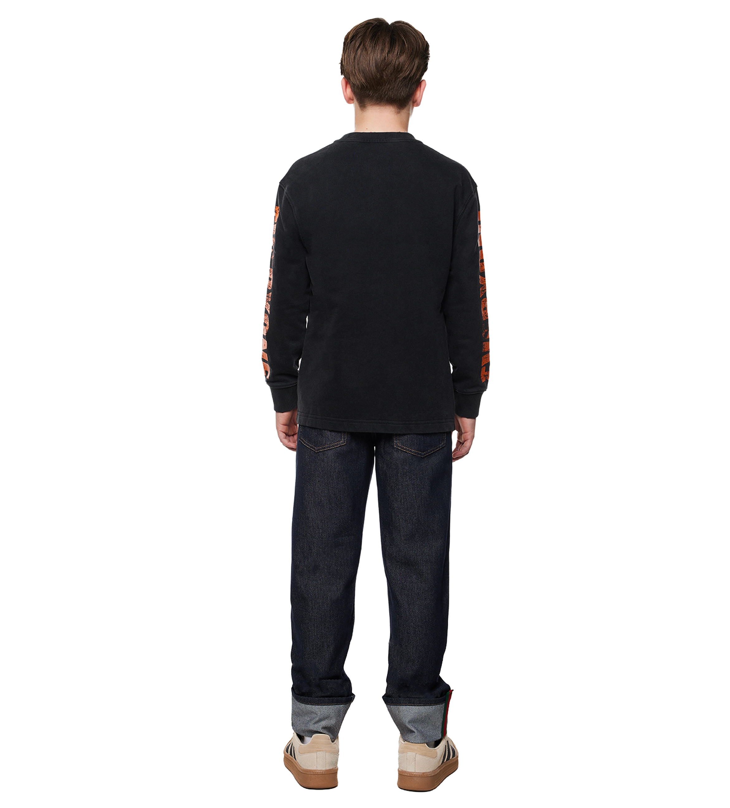 Four Everyone Longsleeve Washed Black/ Orange