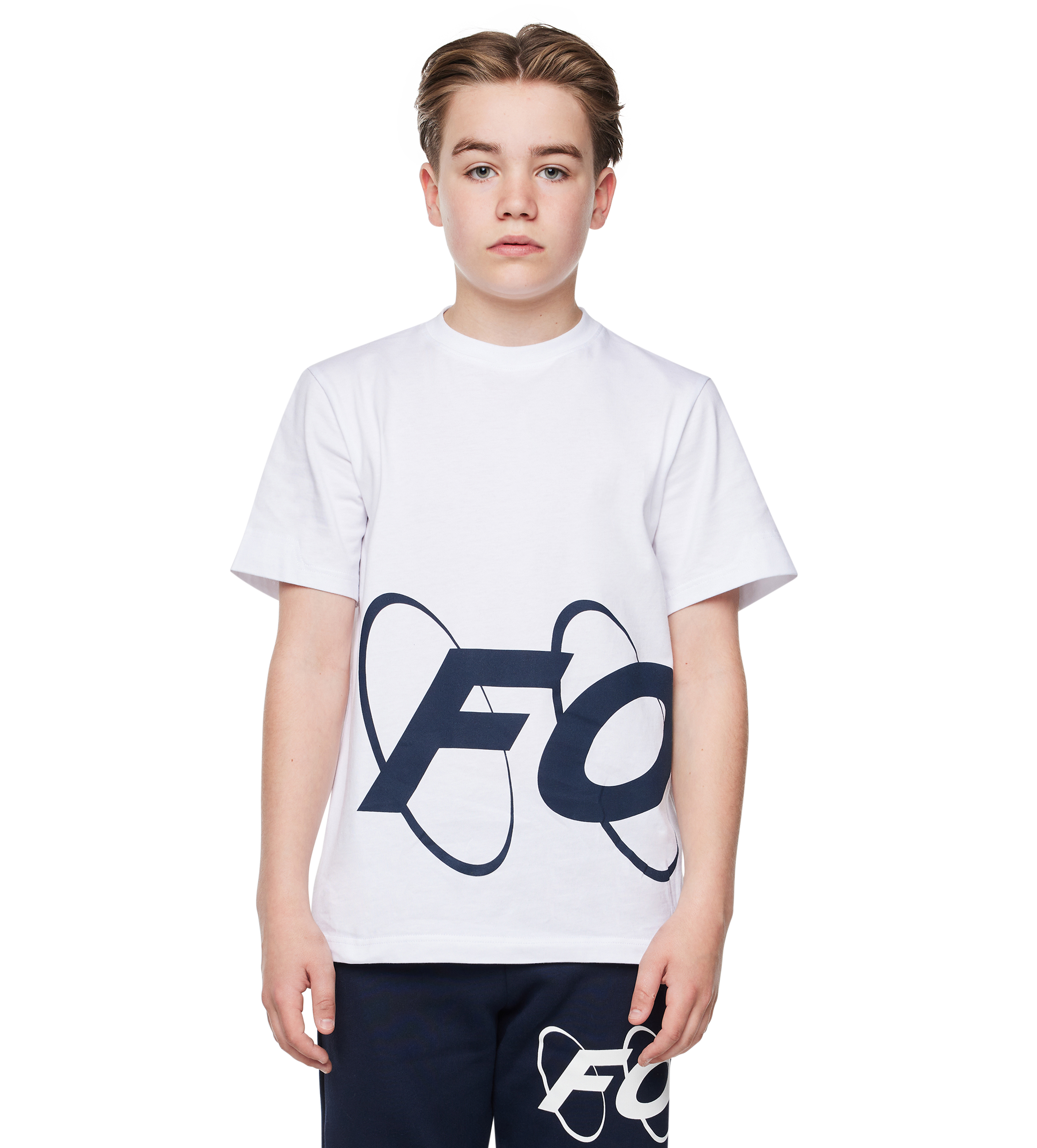 Big Circles T-shirt White/ Marine Blue