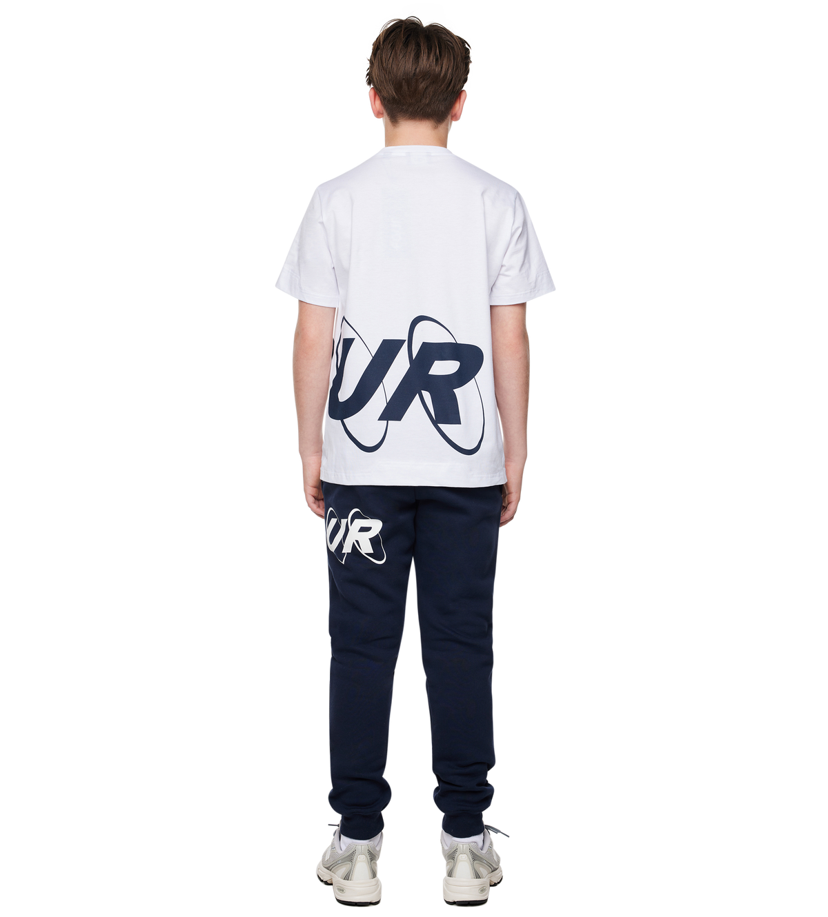 Big Circles T-shirt Wit/Marineblauw