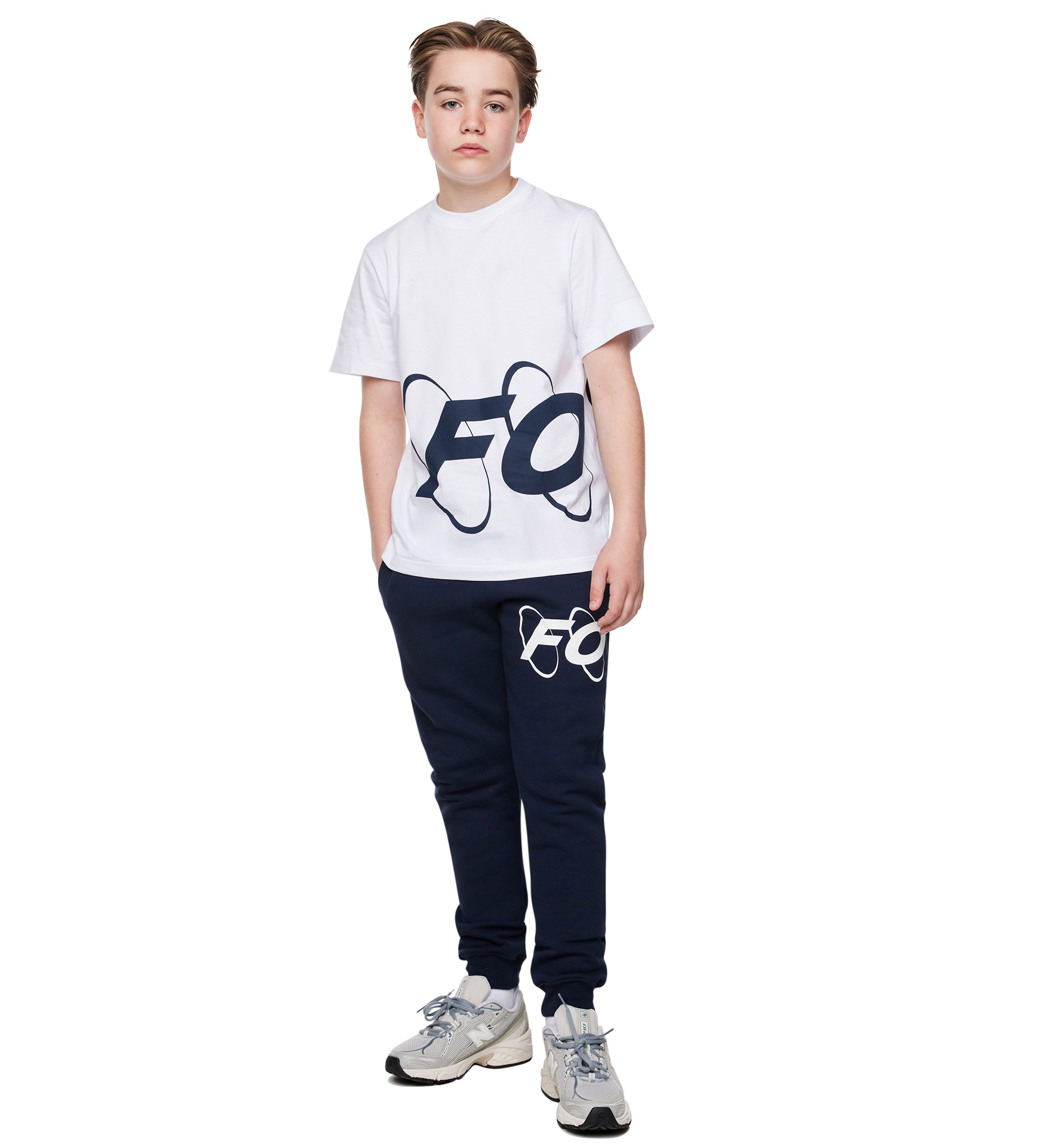 Big Circles T-shirt White/ Marine Blue