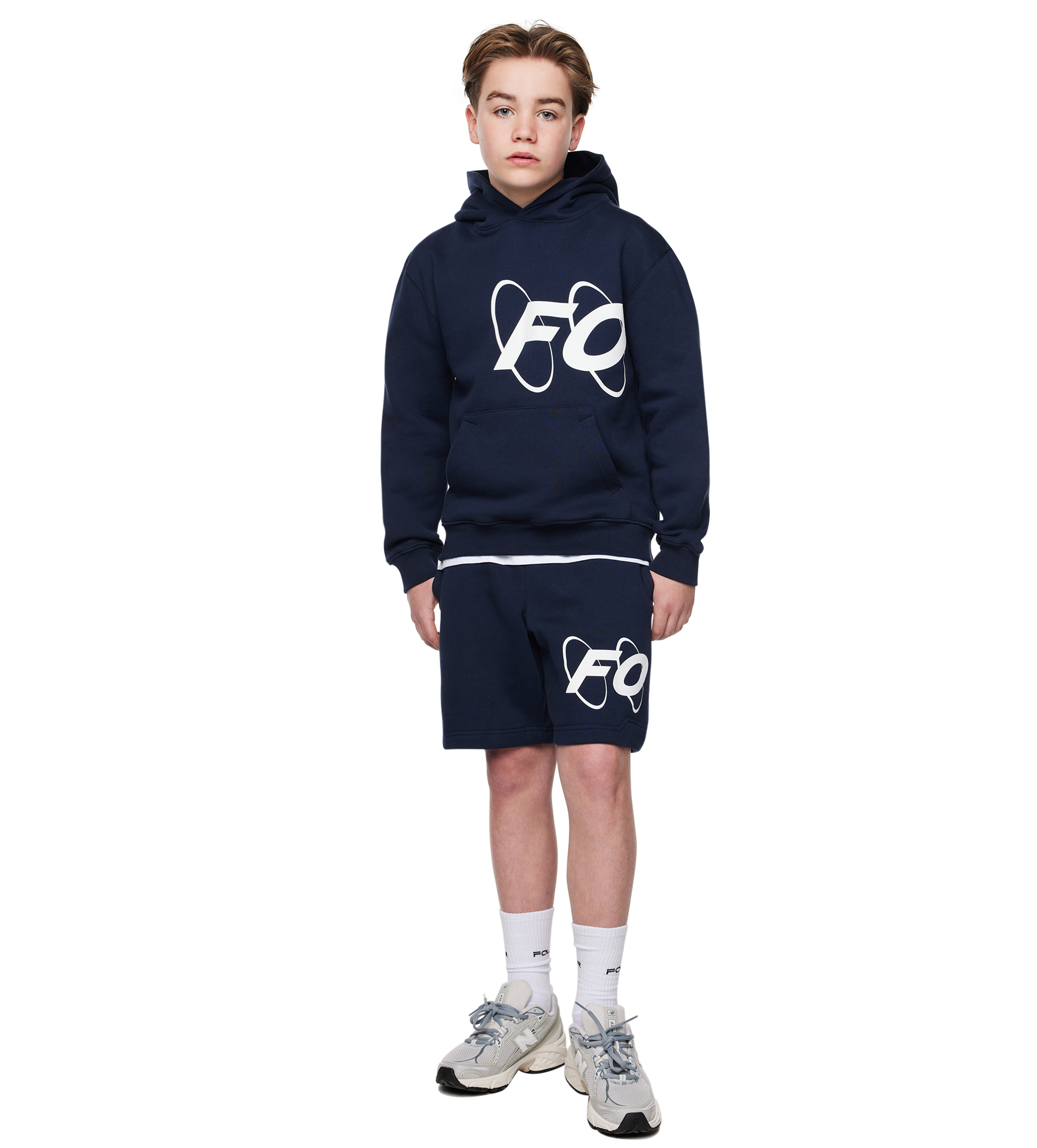 Big Circles Hoodie marineblauw