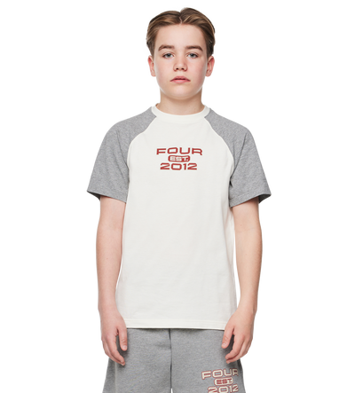 Bold Raglan T-shirt Cannoli Crème/Grijs Melange