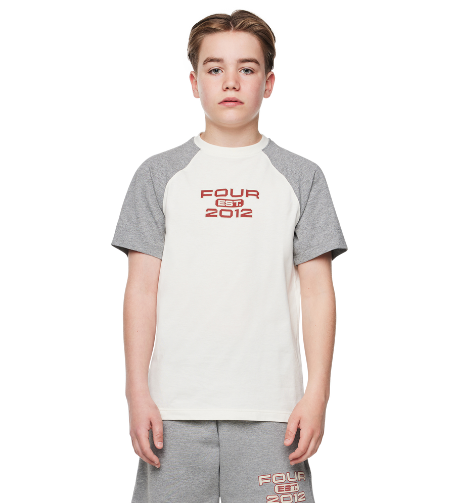 Bold Raglan T-shirt Cannoli Cream/ Grey Melange