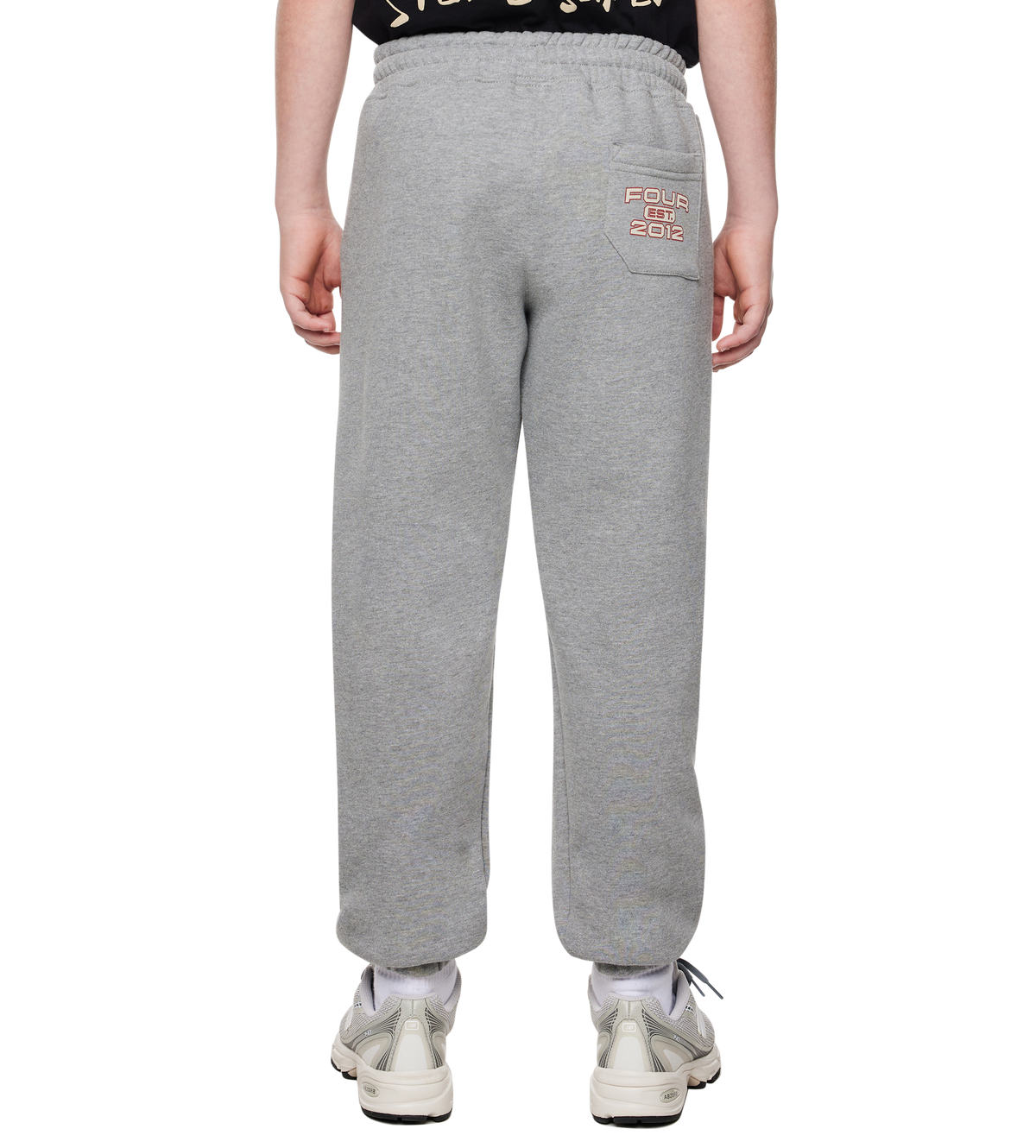 Bold Straight Leg Cuffed Grijs Melange