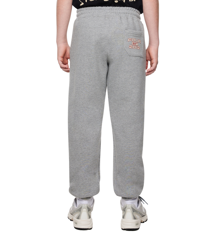 Bold Straight Leg Cuffed Grey Melange