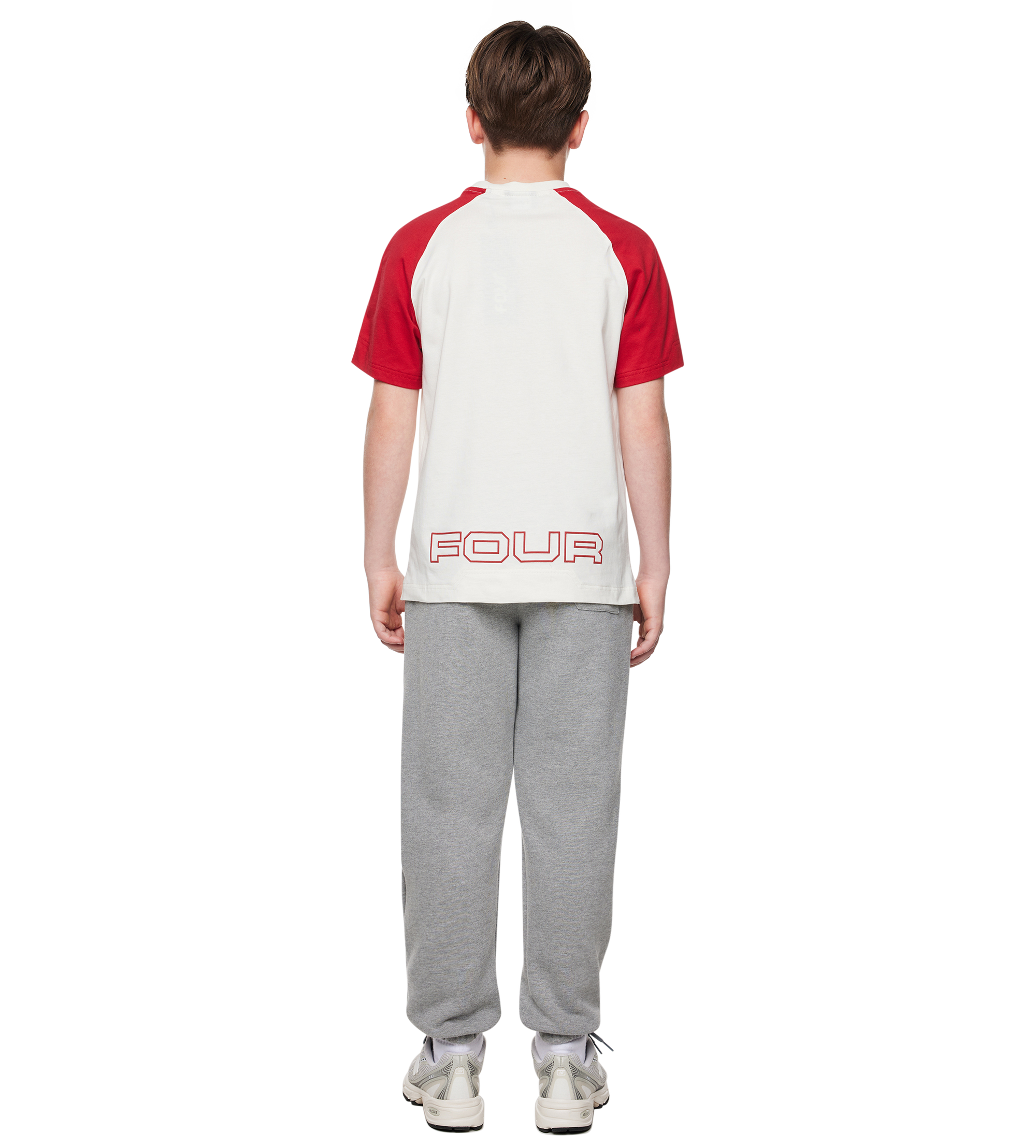 Bold Raglan T-shirt Cannoli Crème/ Savy Red