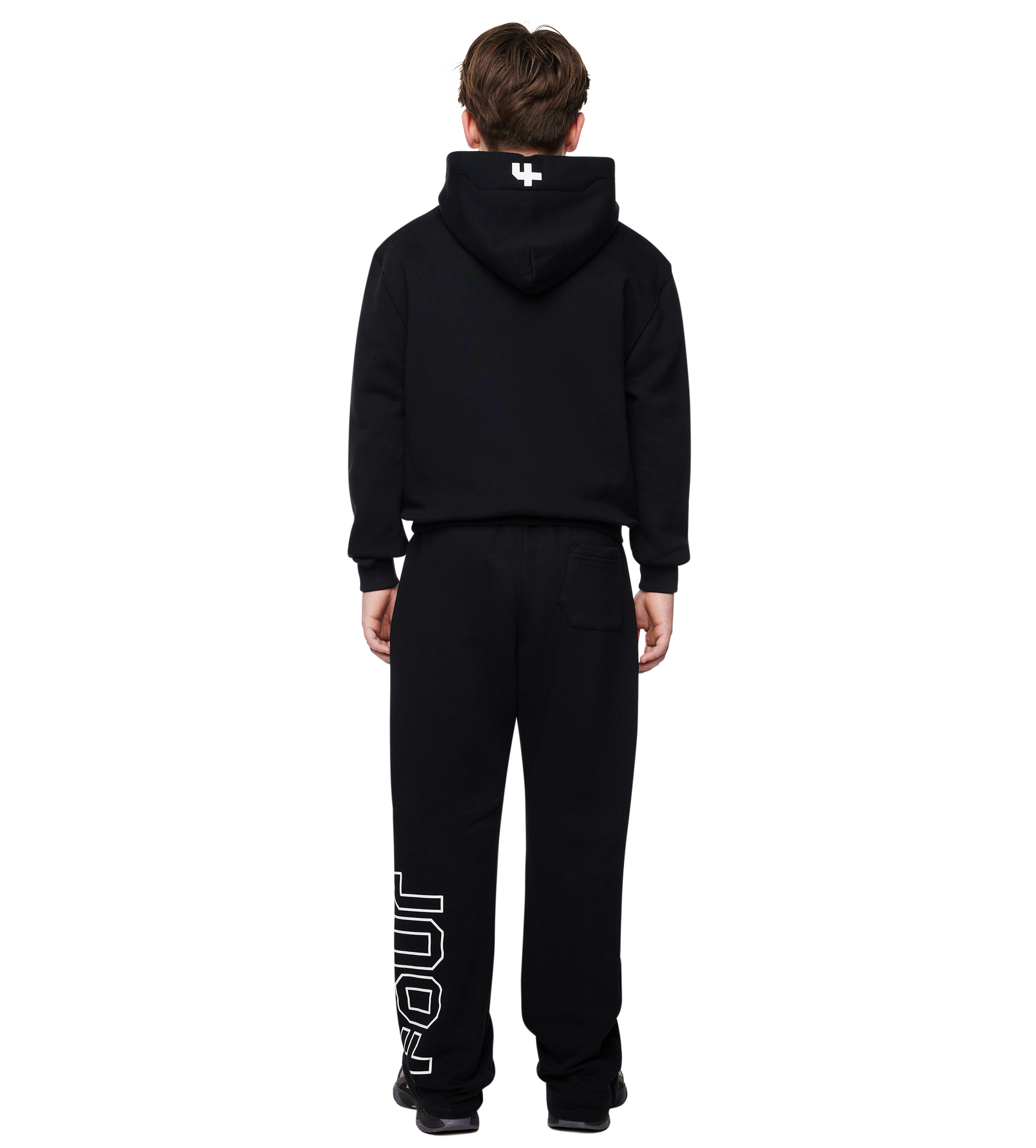 Outline Zip Up Hoodie Zwart