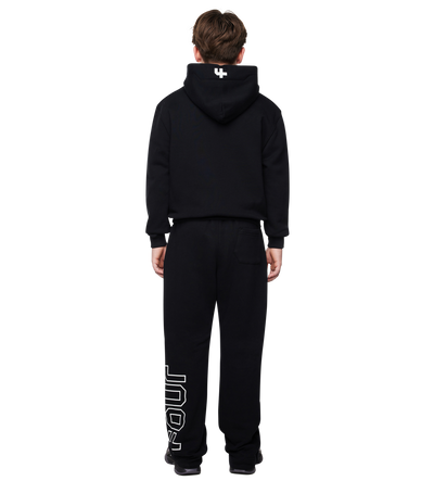 Outline Zip Up Hoodie Zwart