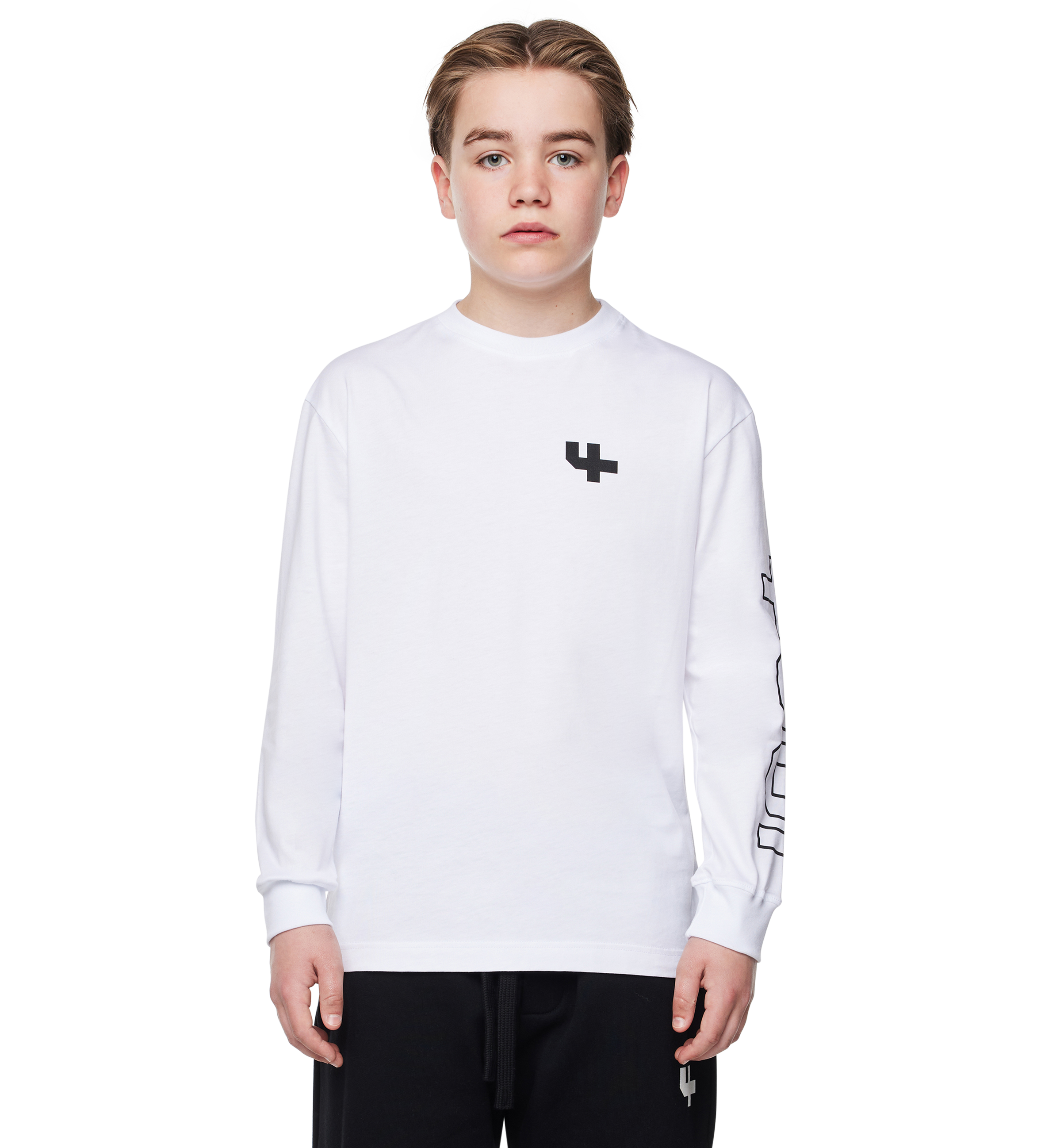 Outline Longsleeve Cuffed White