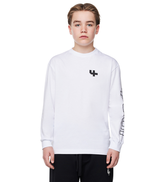 Outline Longsleeve Cuffed White