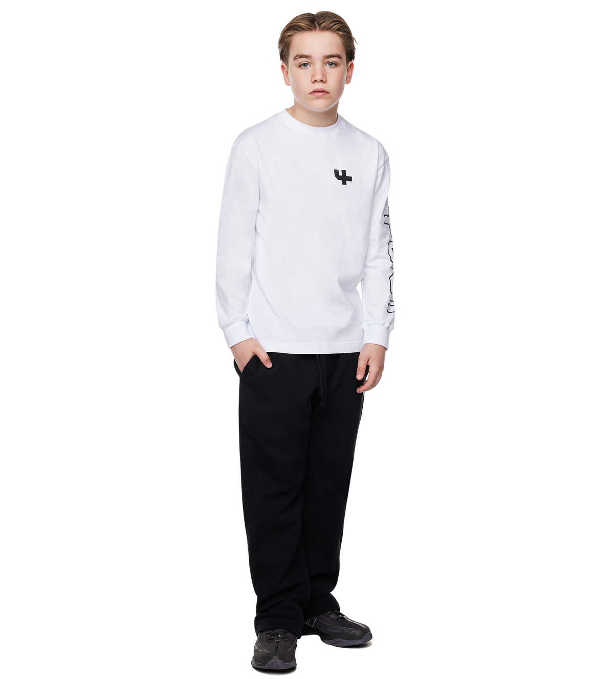 Outline Longsleeve Cuffed wit