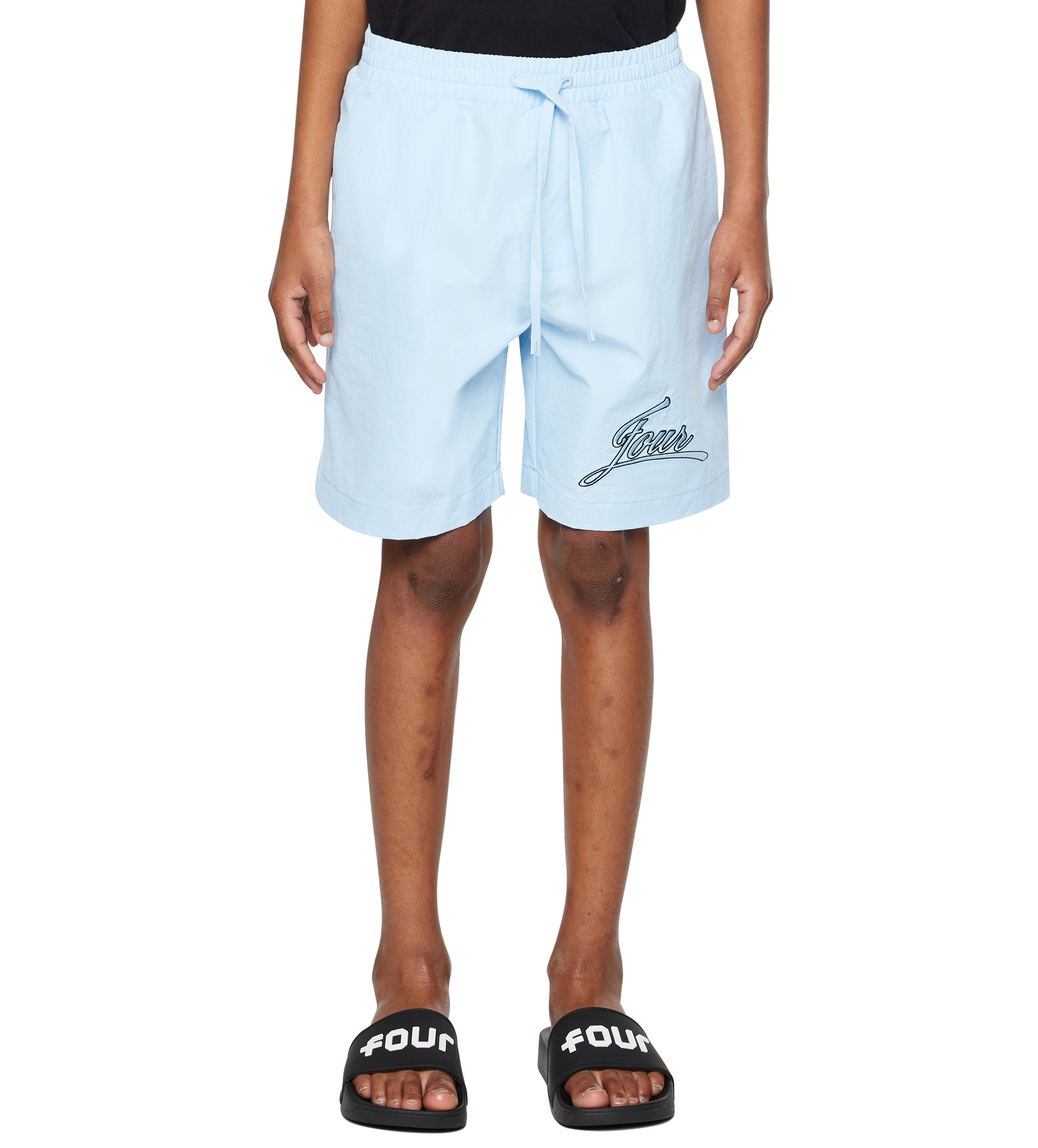 Script Shorts Ballade Blauw