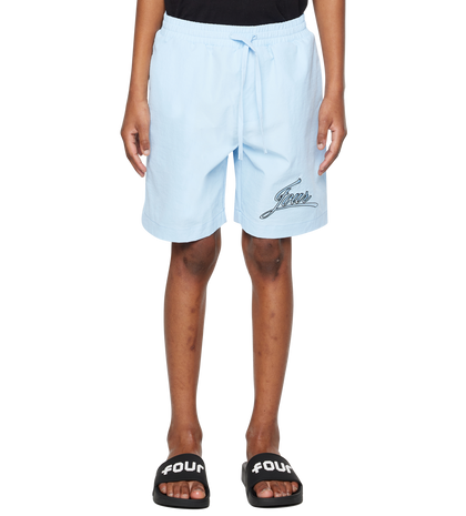 Script Shorts Ballad Blue