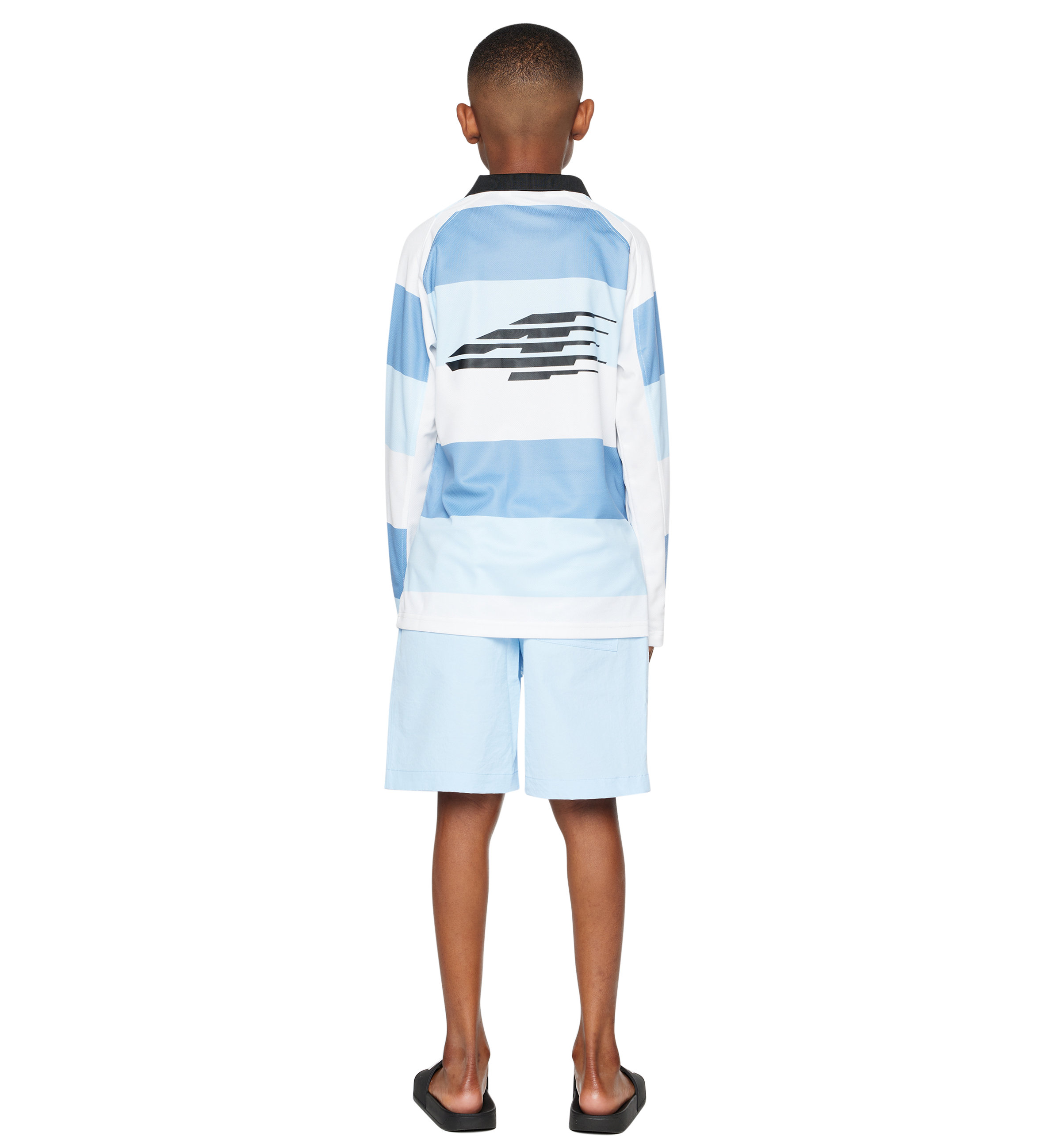 LS Voetbalshirt Wit/Blauw