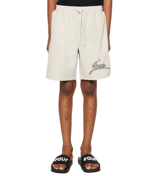 Script Shorts Beige