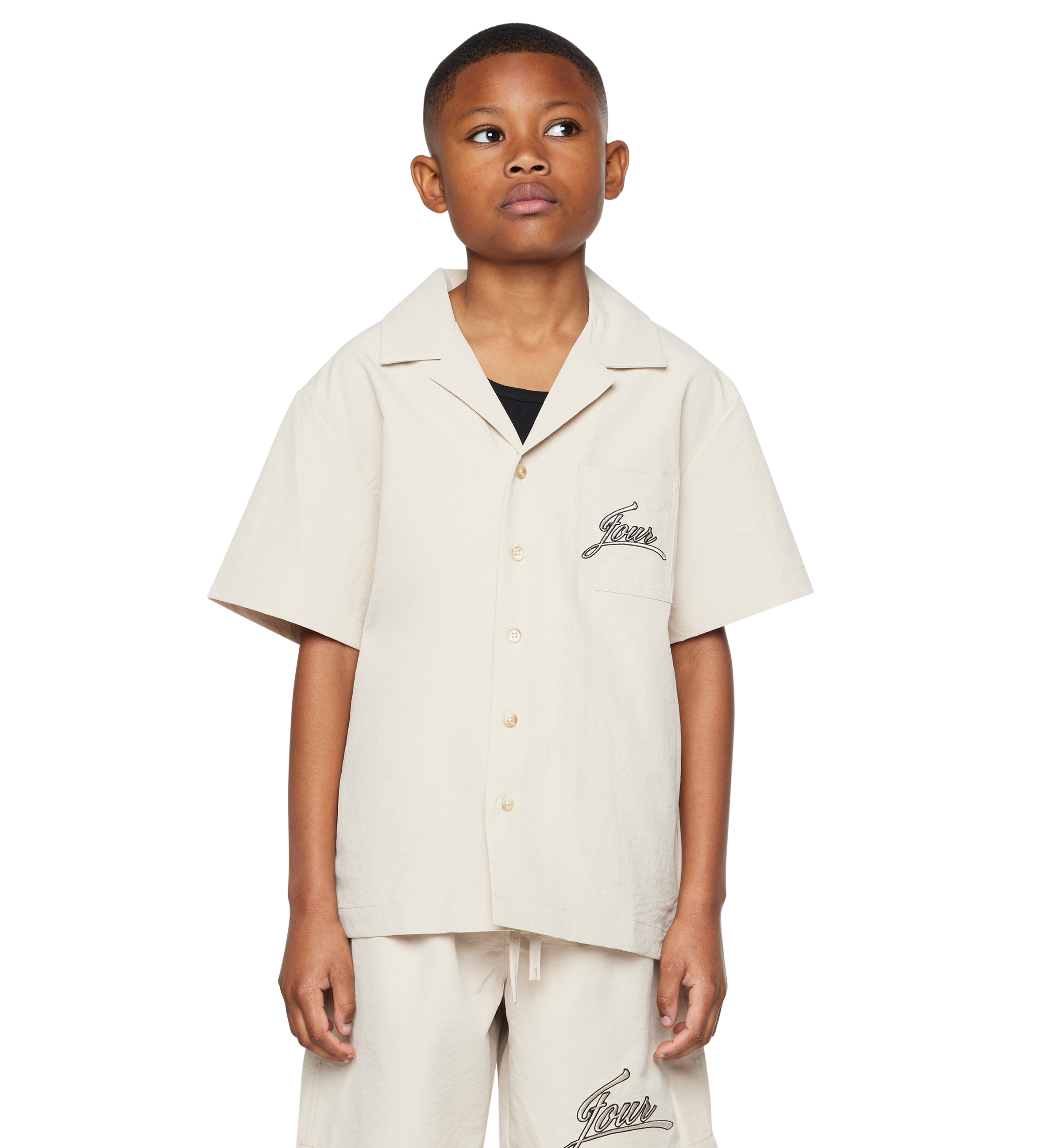Script SS Shirt Beige