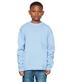 Knitted Crewneck Soft Blue