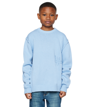 Knitted Crewneck Soft Blue
