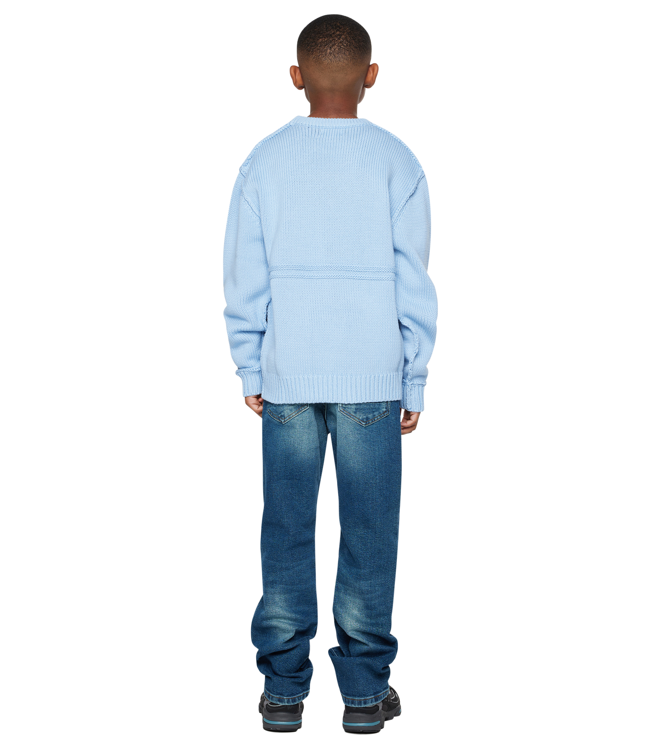 Knitted Crewneck Soft Blauw