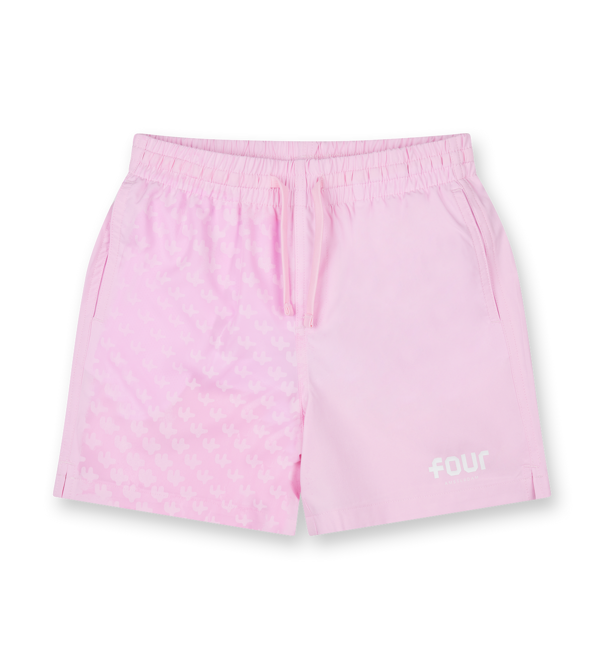 FOUR 4AOP Swim Shorts in Soft Pink/ White