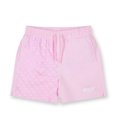 FOUR 4AOP Swim Shorts in Soft Pink/ White