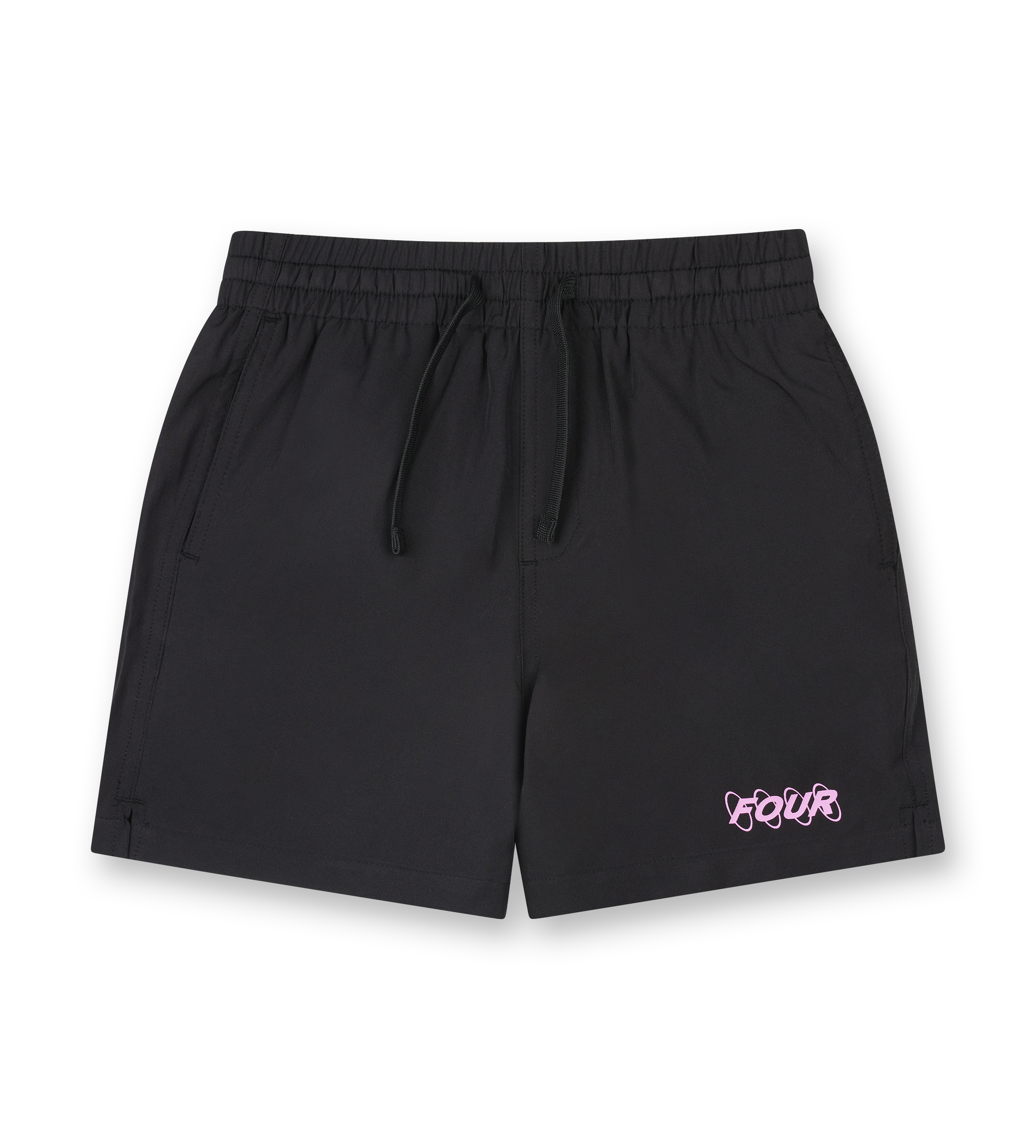 FOUR 4AOP Swim Shorts in Black/ Pink