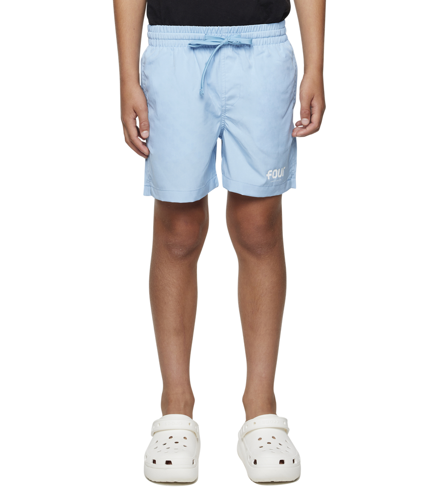 Logo 4AOP Swim Shorts Ice Blue/ White
