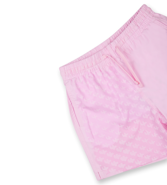 FOUR 4AOP Swim Shorts in Soft Pink/ White