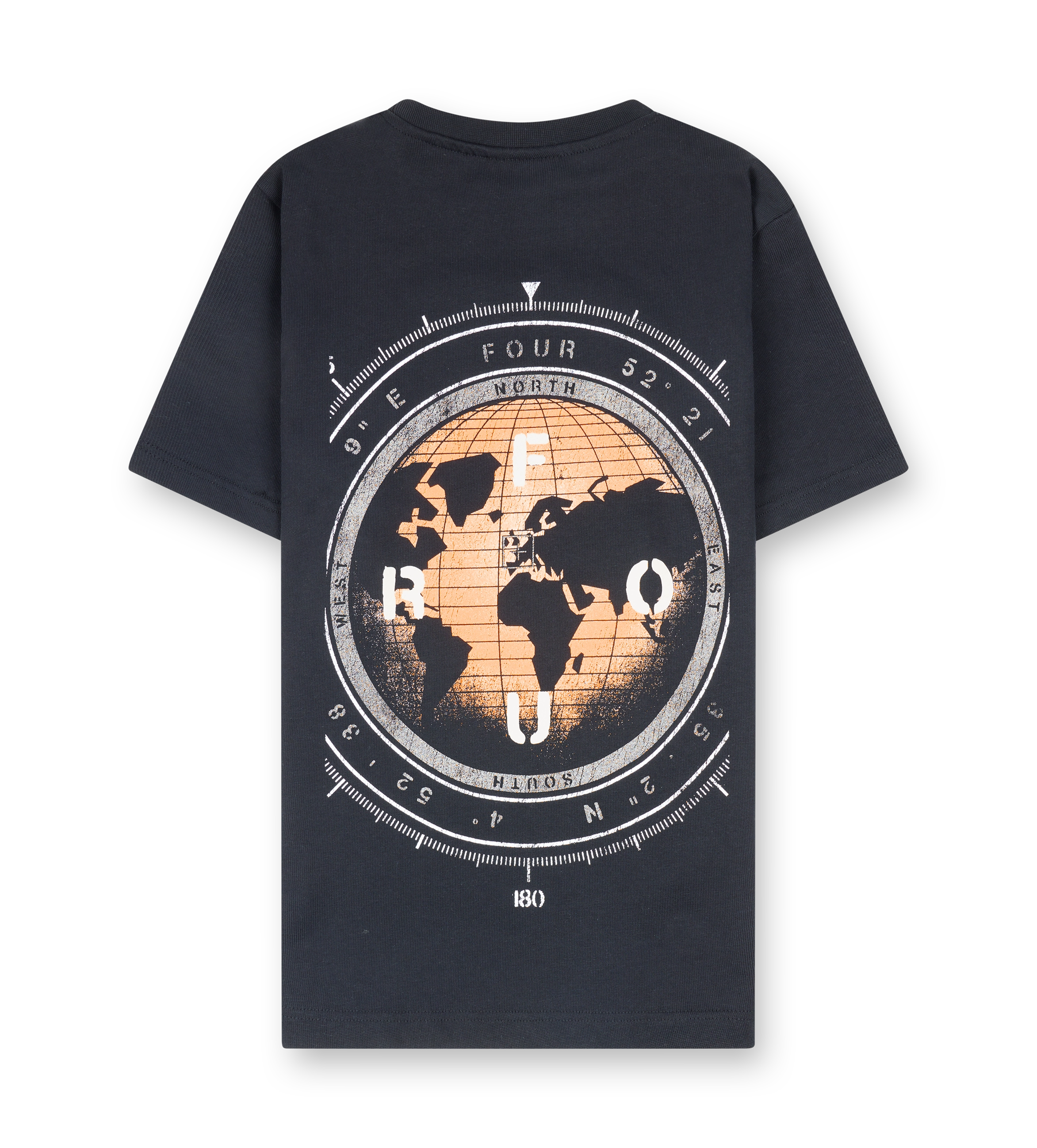 World Locatie T-shirt Zwart