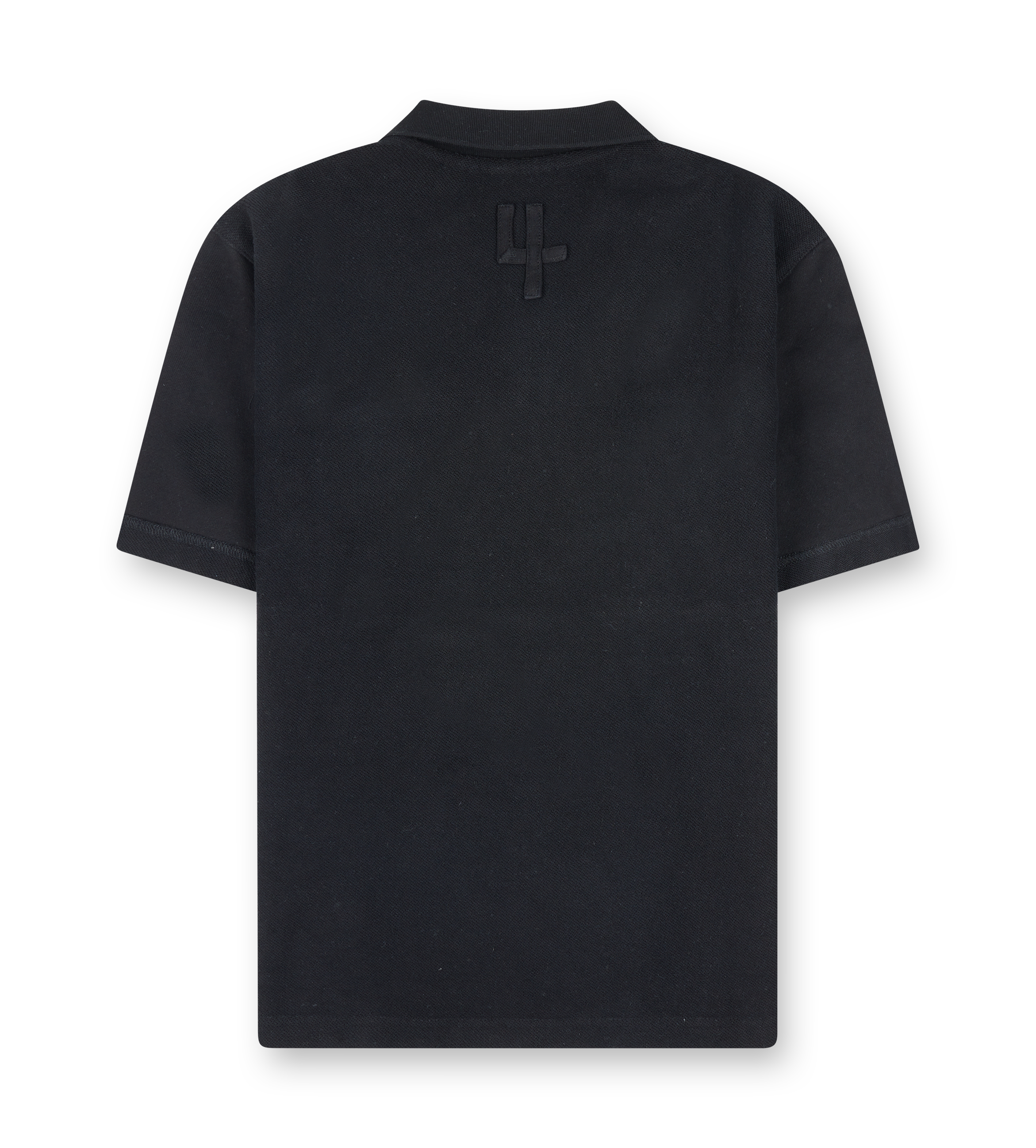 Circles SS Zipped Polo Black