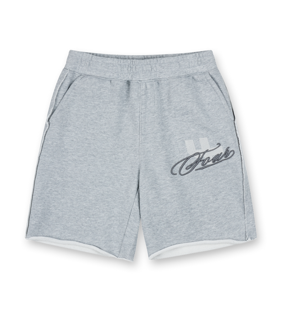 Raw Edge Shorts Grey Melange