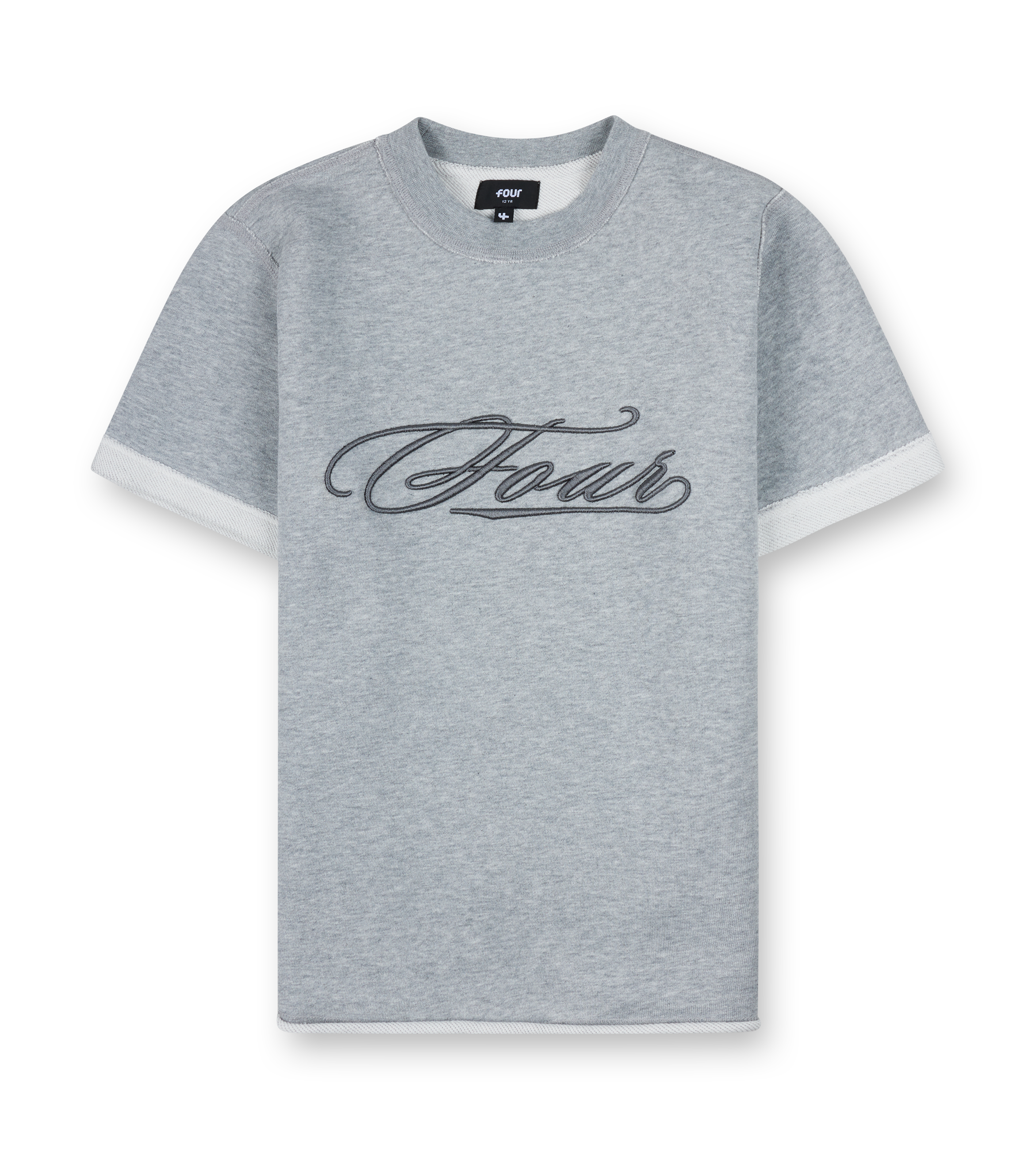 Raw Edge T-Shirt Grey Melange